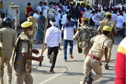 Alleged chipping on the body of district panchayat members, angry spies created a ruckus, complained to the observer