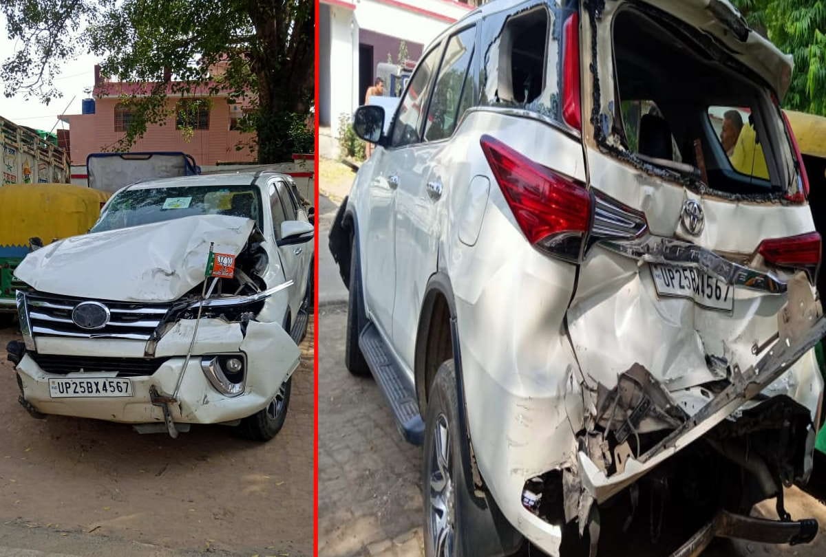 Tanker hit Bisauli MLA car on Bareilly Highway