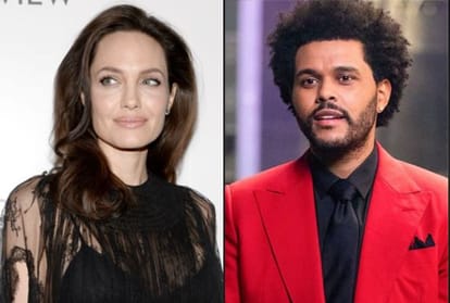 Angelina jolie rumoured to be dating the weeknd spotted meeting for dinner in restaurant