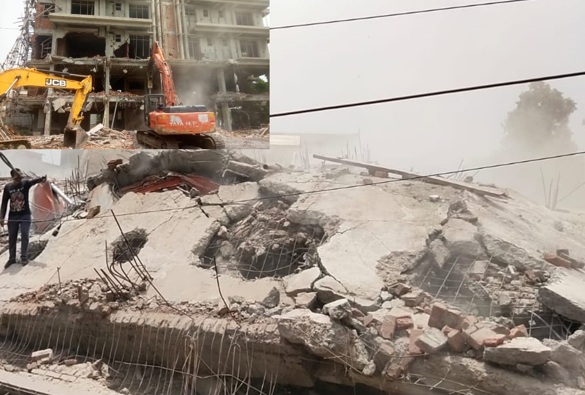LDA demolished the building of former MP Dawood Ahmad ahmad.