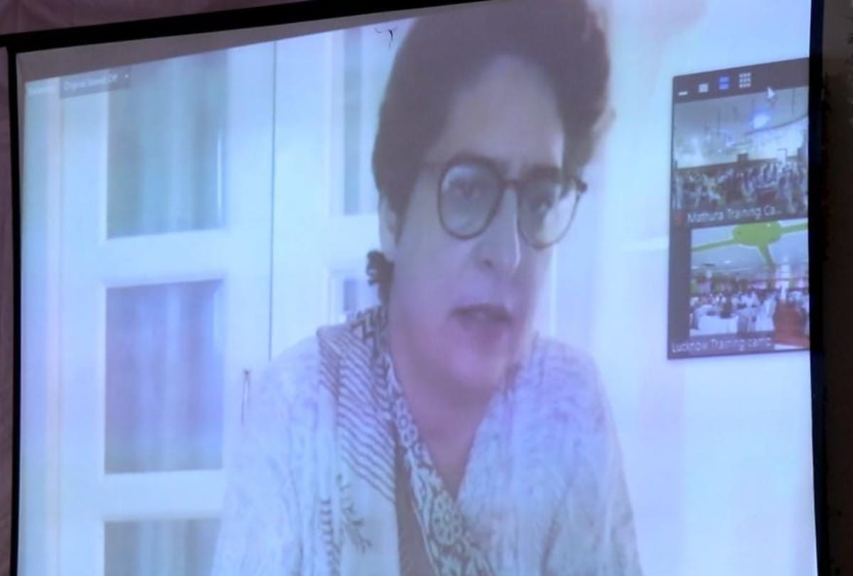 Priyanka Gandhi addressed the party workers in Congress training camp in Mathura