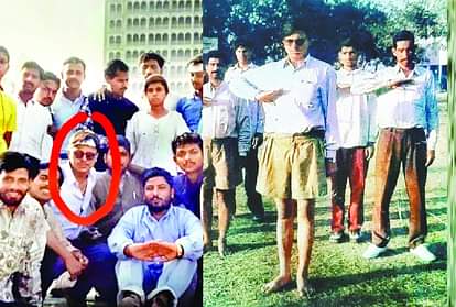 पुष्कर सिंह धामी अपने साथियों के साथ लाल घेरे में।