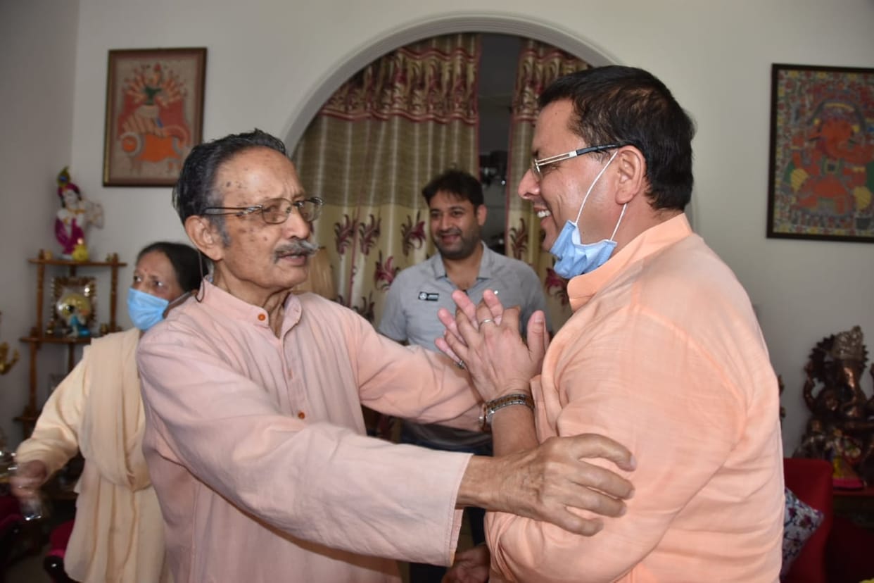 Pushkar Singh Dhami new cm of Uttarakhand : pushkar singh rawat meet with former cm tirath singh and trivendra singh rawat