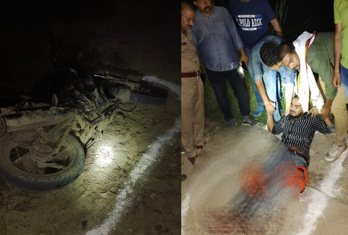 Police encounter with goons in bikapur kotwali in Ayodhya.
