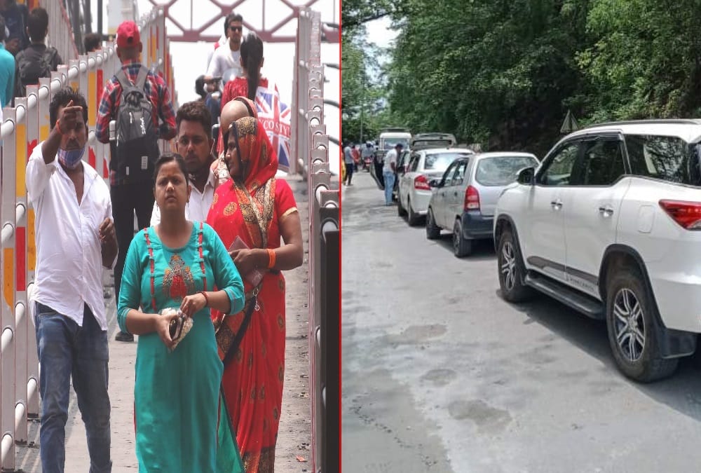 Uttarakhand News: Tourist Huge Crowd in Rishikesh And Traffic Jam, Photos