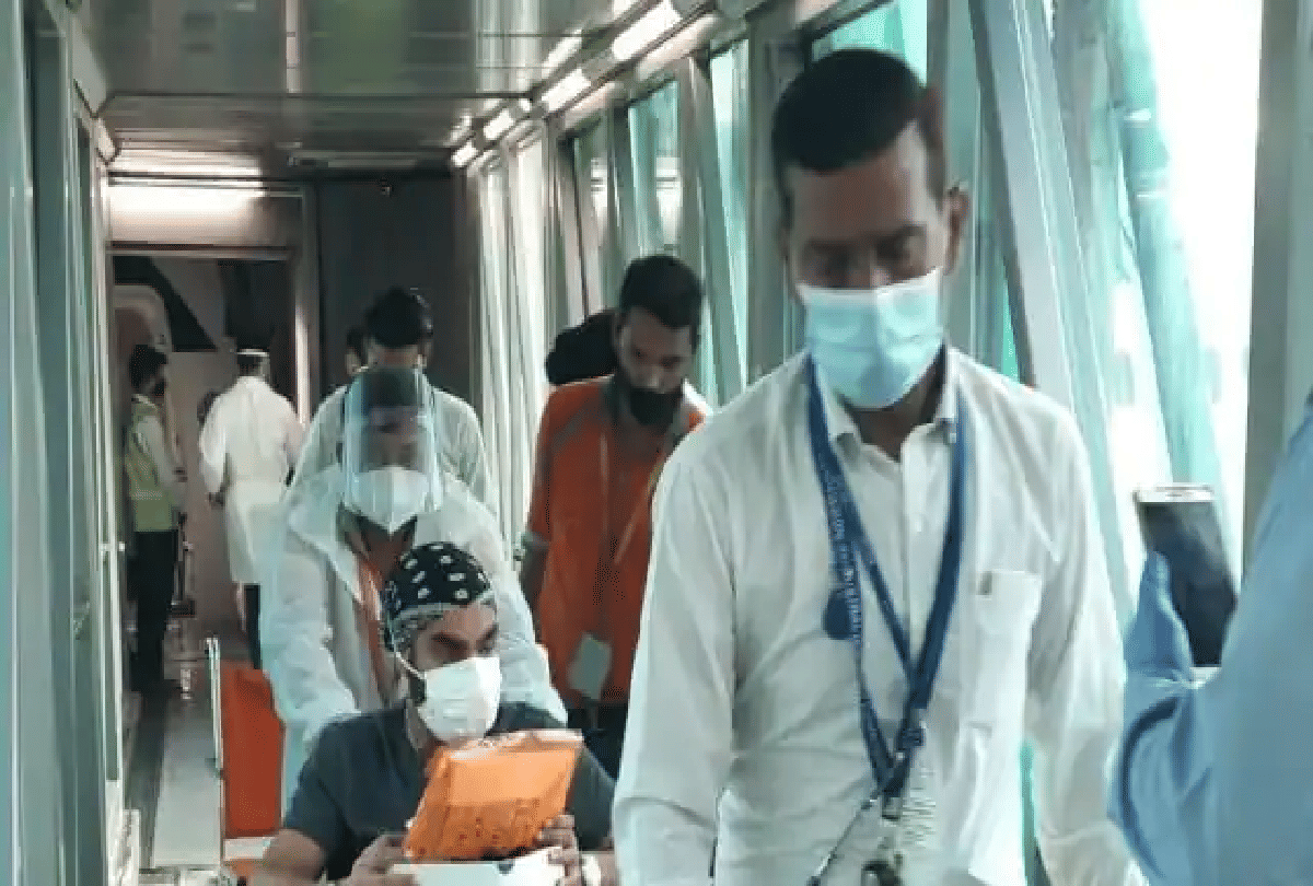 25 year old Indian student Arshdeep Singh who is suffering from chronic renal failure arrive to delhi