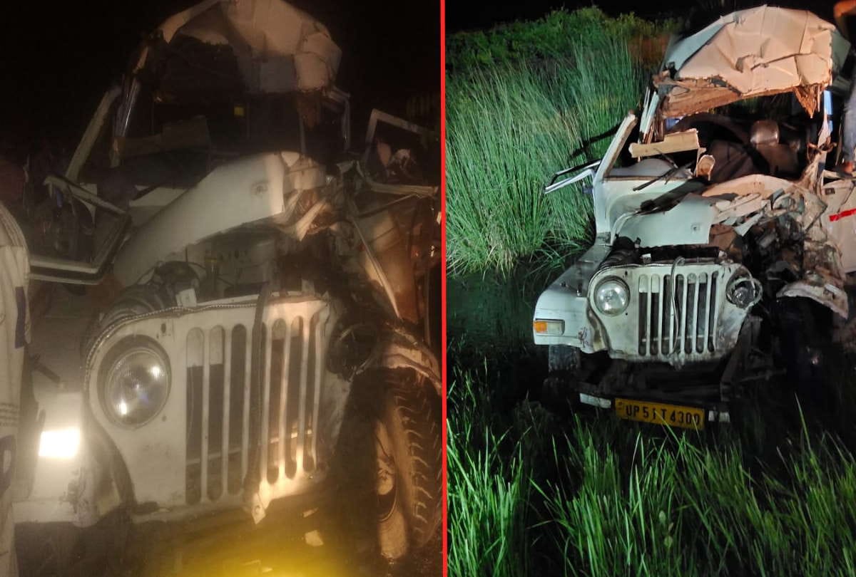 Big road accident in up three man died in road accident at siddharthnagar