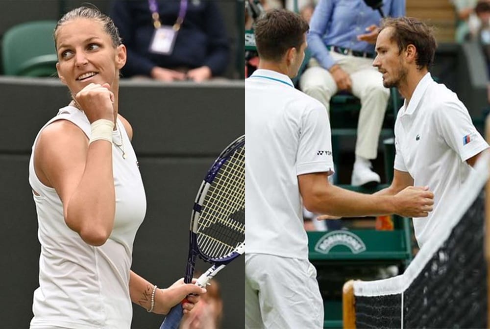 Karolina Pliskova storms into first Wimbledon semi-final, Daniil Medwed knocked out by Hubert Hurkacz