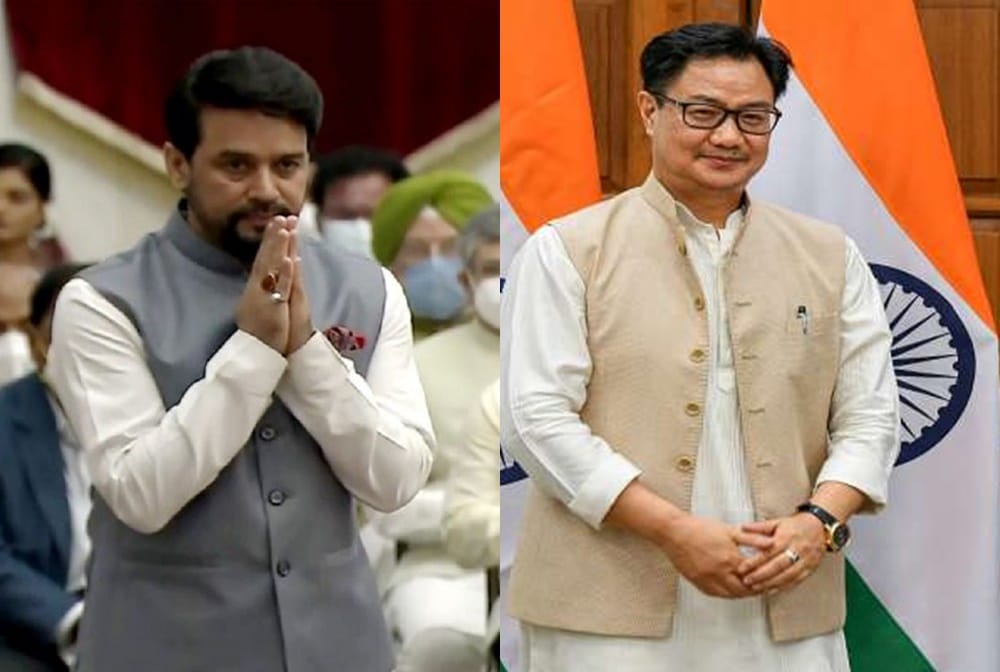 Anurag Thakur replaces Kiren Rijiju as new Sports Minister just 16 days before  Olympics