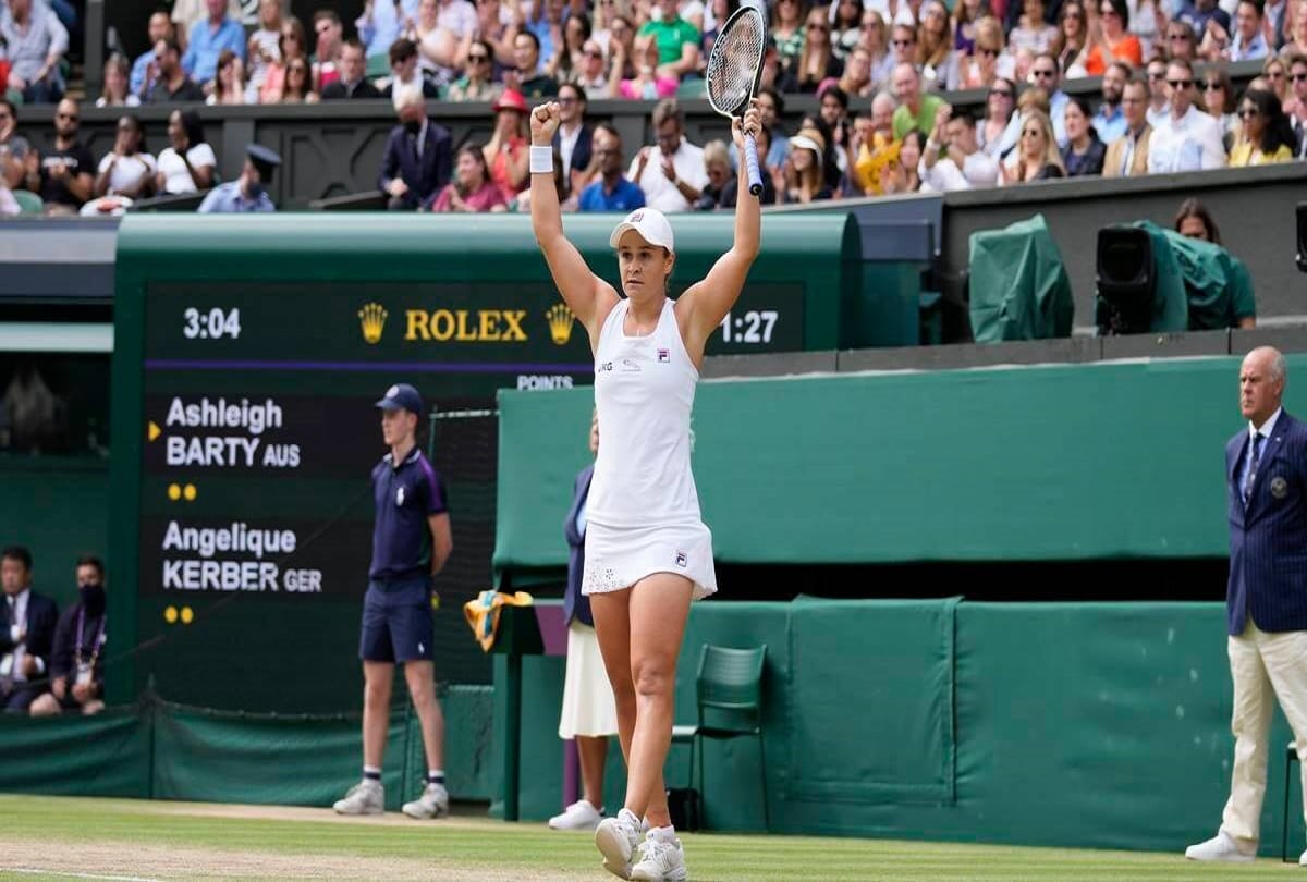 Ashleigh Barty  beats Angelique Kerber to reach first Wimbledon final