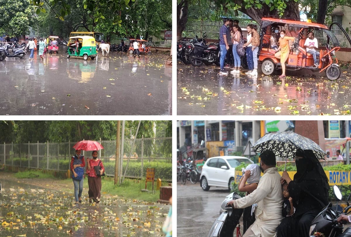Raining in varanasi Monsoon is kindly returning Weather will remain like this for two days