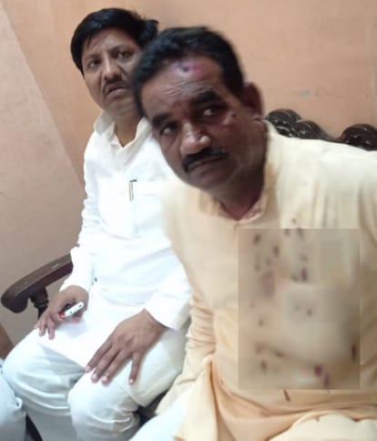 up block chief election 2021: BJP mla and supporters stopped samajwadi party candidate for nomination in azamgarh