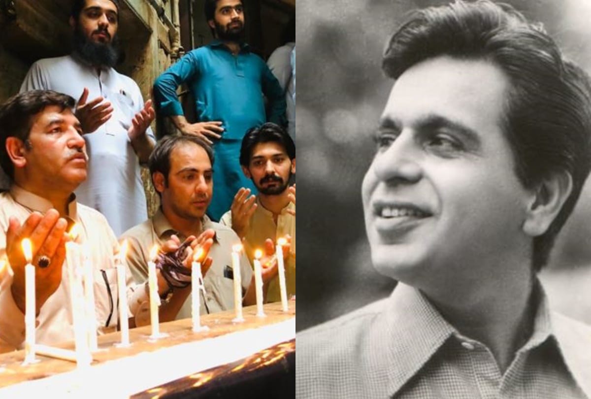 Dilip Kumar death prayers offered to legendry actor outside his ancestral home in peshawar
