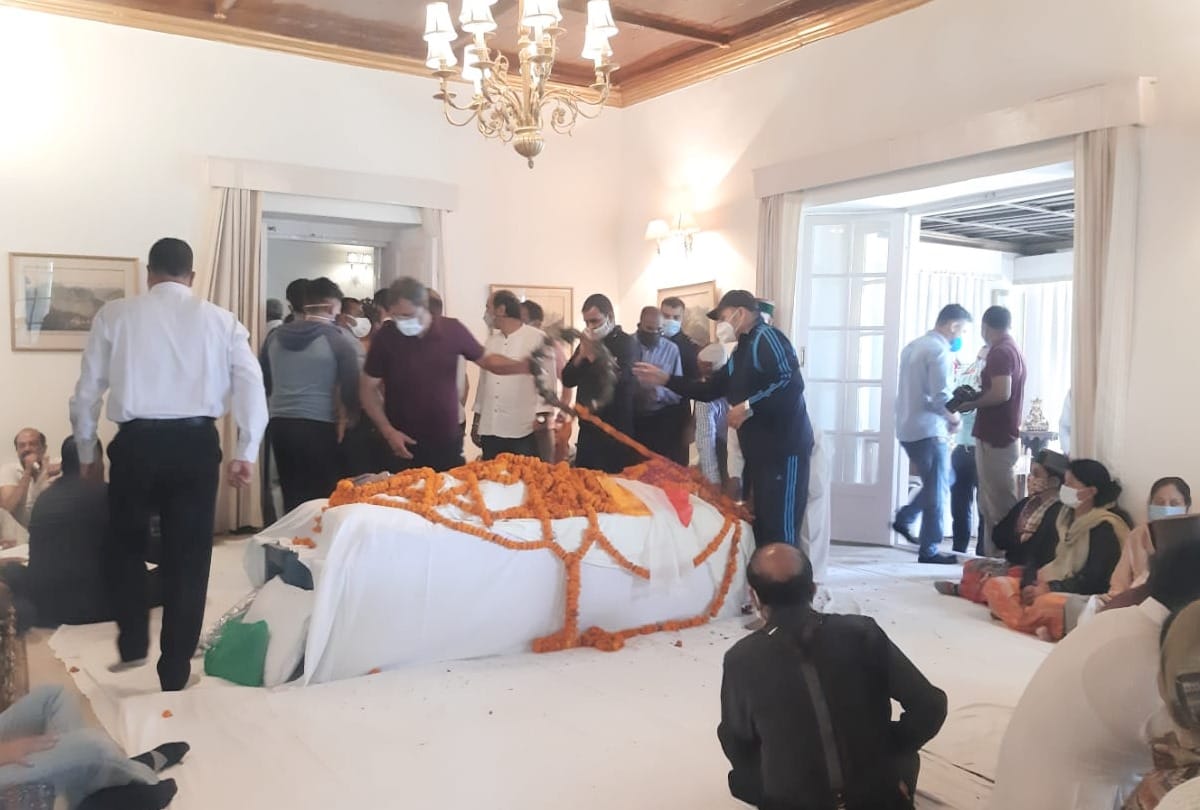 former cm virbhadra singh cremation on 10 July in Rampur