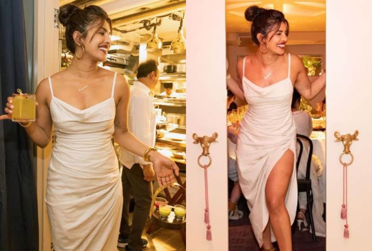 Priyanka chopra visit her Sona Restaurant in bold dress increases temperature on internet