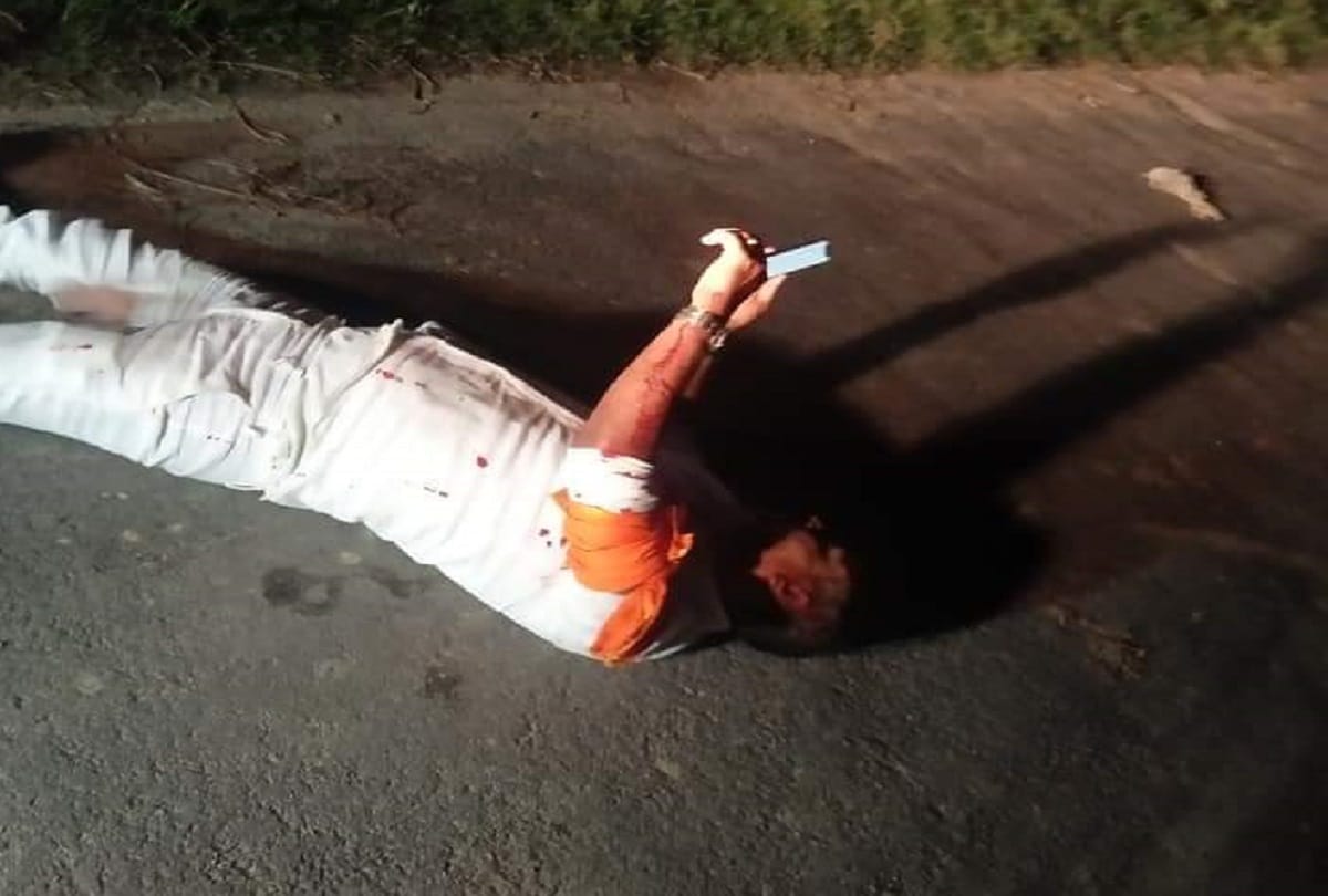 Audacious incident in Mau BJP candidate shot before block pramkuh chunav when he going to home