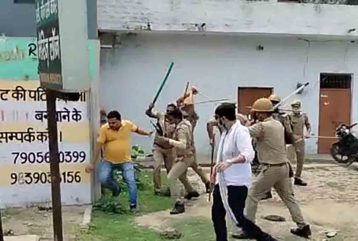 UP Block Pramukh Chunav: SP-BJP workers fight, vandalize vehicles, stone pelting, firing in Hamirpur