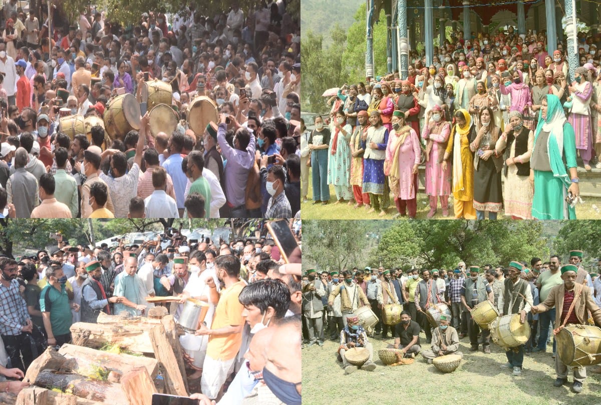 king virbhadra singh antim vidai: thousands pay homage women sang condolence songs