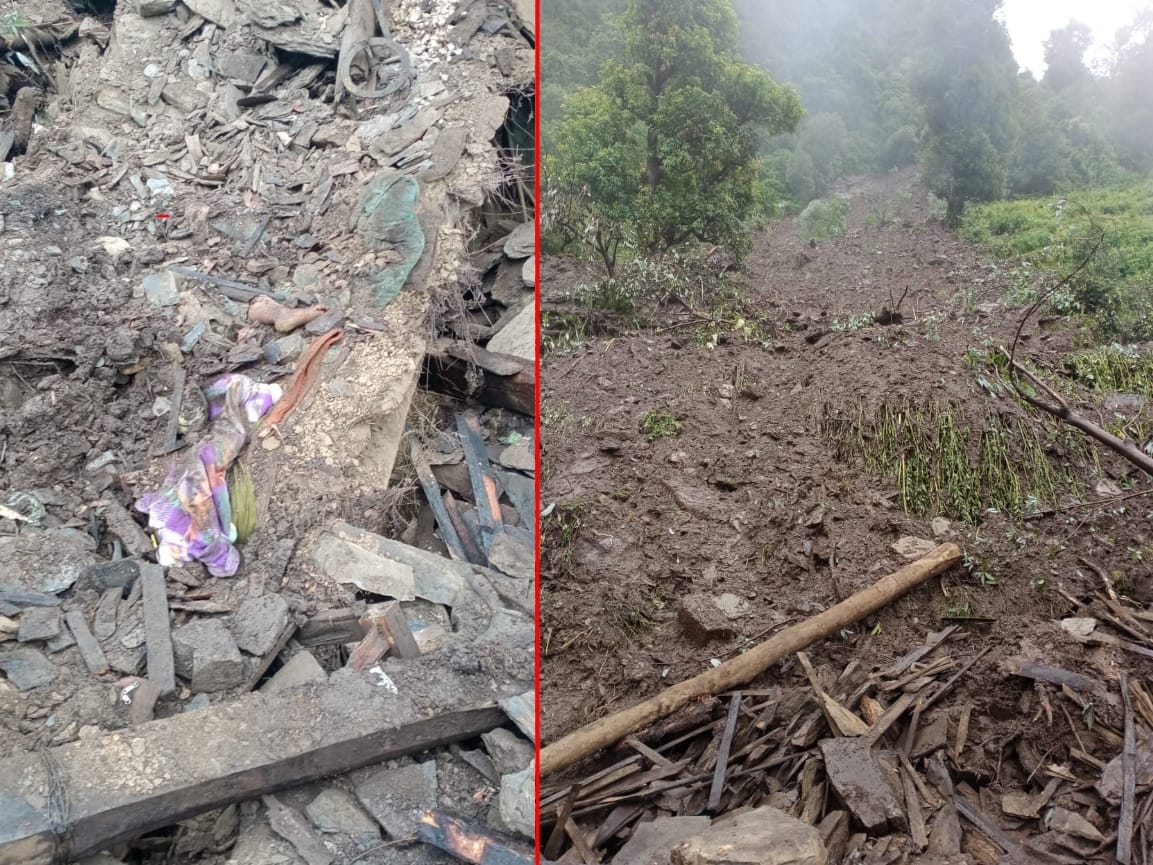 Uttarakhand Weather Update: heavy rain in kapkot one house collapse due to huge debris watch photos