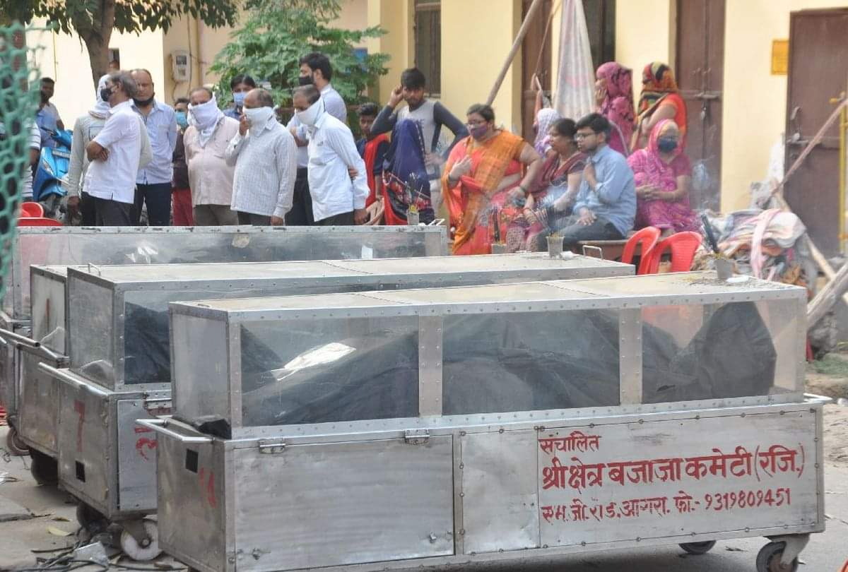 Death From Corona Virus Infection Bones Are Waiting For Immersion After Cremation