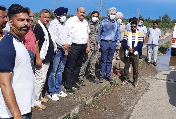 Sudden rise water level of Ujh River in Pathankot of Punjab
