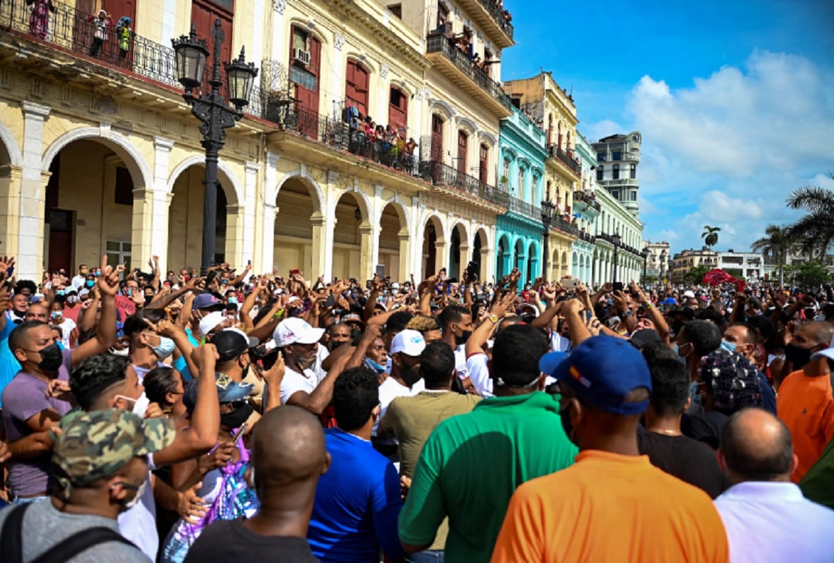Anti-government demonstrations took place in Cuba on Sunday
