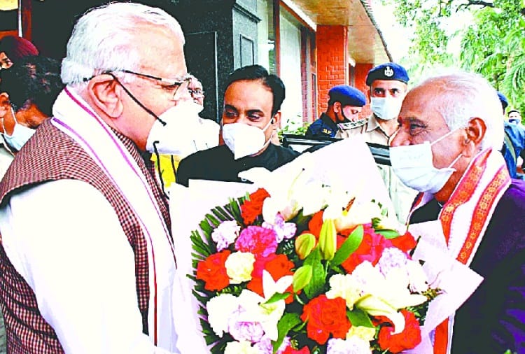 Haryana New Governor Bandaru Dattatreya reached Raj Bhavan