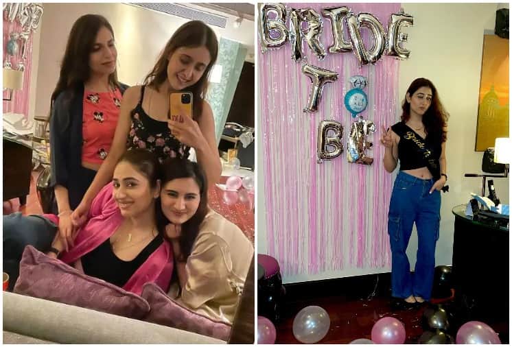 Disha Parmar enjoys bachelorette party with girl gang Rahul Vaidya calls her MY BRIDE