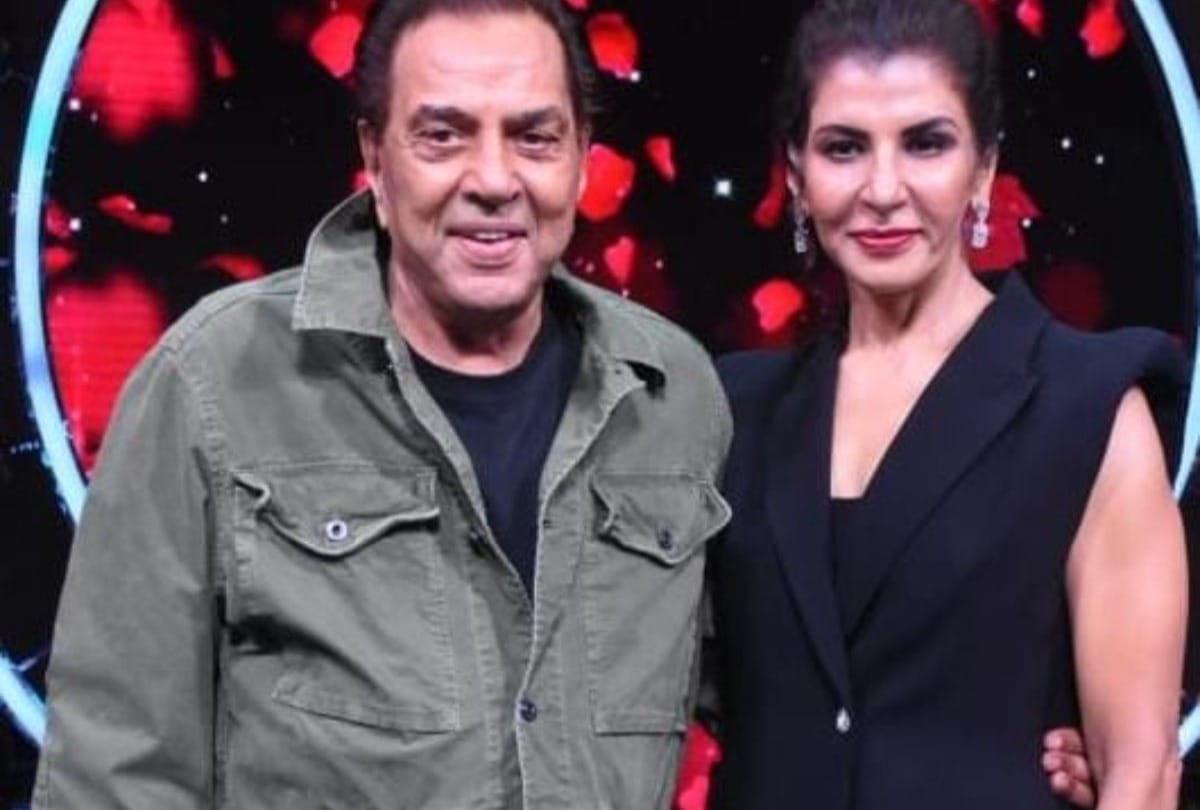 Indian idol 12 Dharmendra and Anita raj at set of singing reality show as special guest