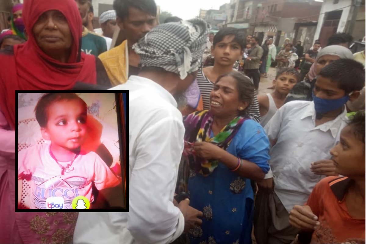 dead body of three years old son found floating in a drain in Meerut was missing from four days