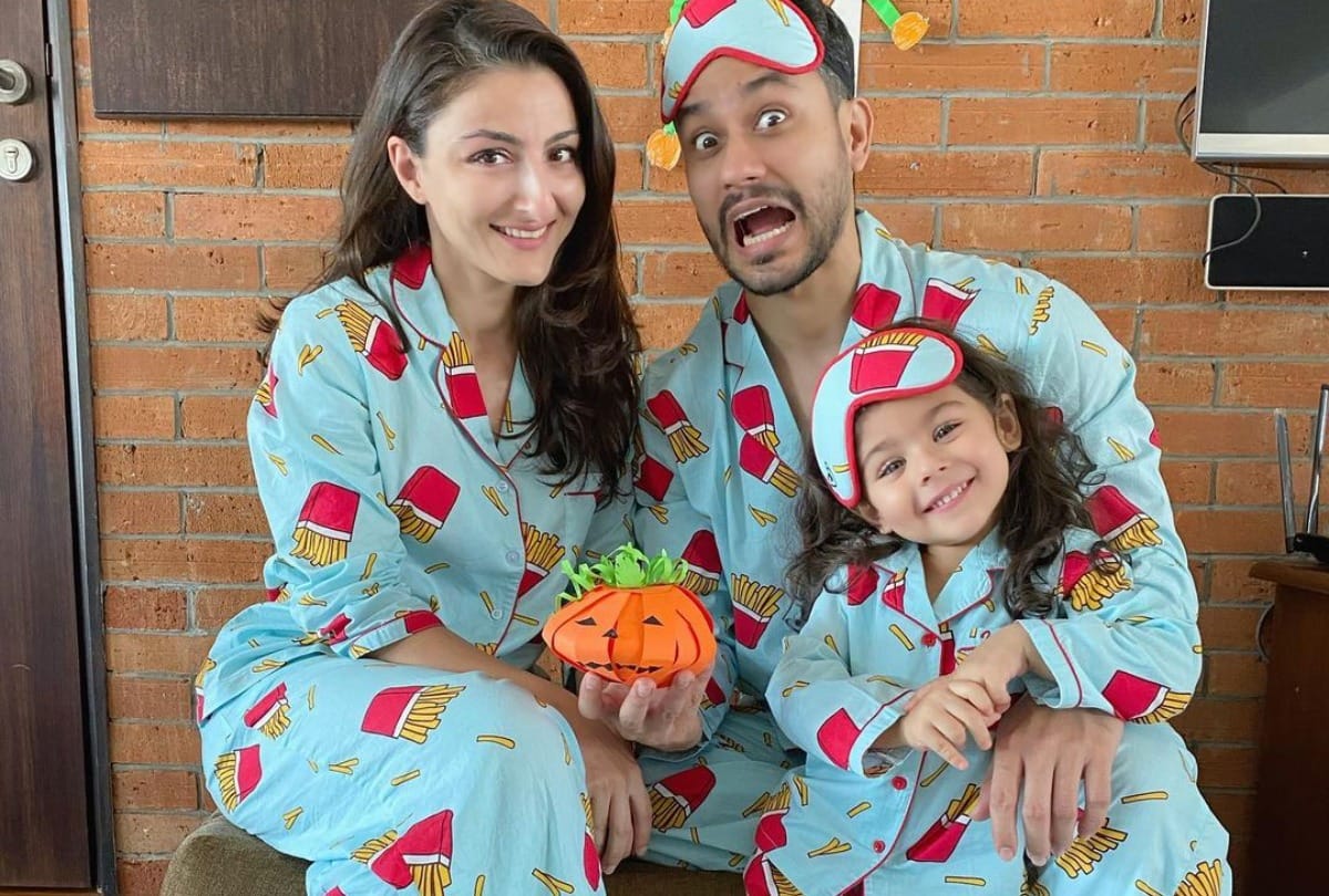 Soha Ali Khan shares cctv footage of her house kunal kemmu dances with daughter inaaya in early morning