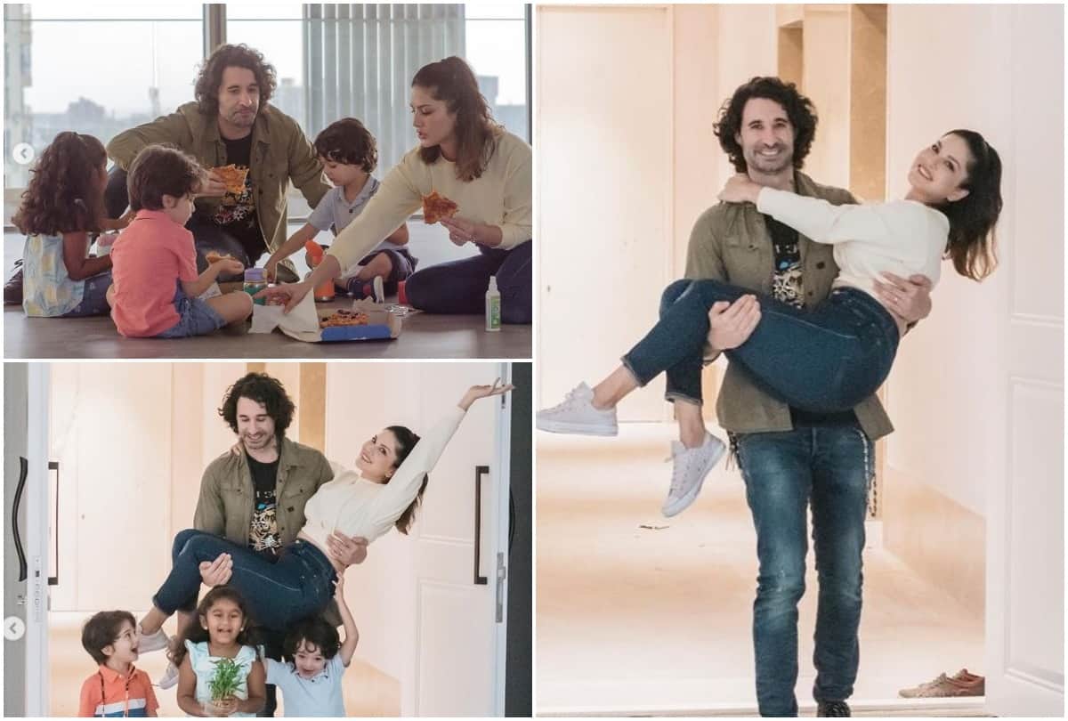 Sunny Leone Trolled For Not Holding Daughter Nisha Hands Husband Daniel Webber Support