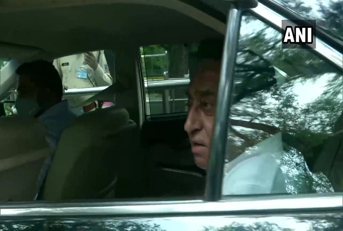 Congress leader and former Madhya Pradesh CM Kamal Nath arrives at 10, Janpath to meet Sonia Gandhi