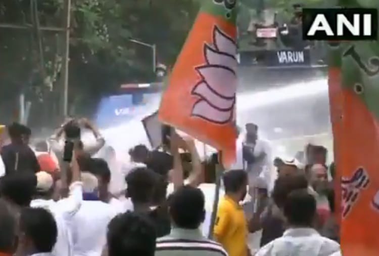 Police Use Water Cannons Against Punjab BJP SC Morcha Activists