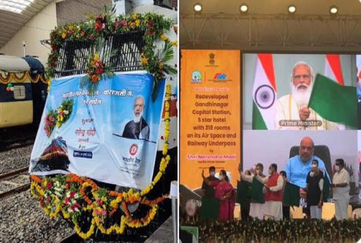 one more gift to kashi PM narendra Modi flags off Gandhi Nagar to Varanasi Superfast Special train know time table