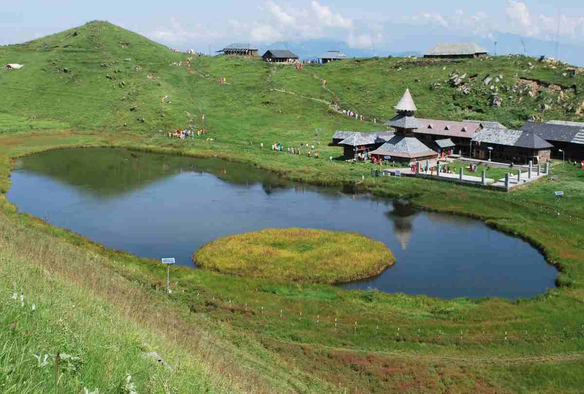 scenic view of prashar lake mandi himachal pradesh