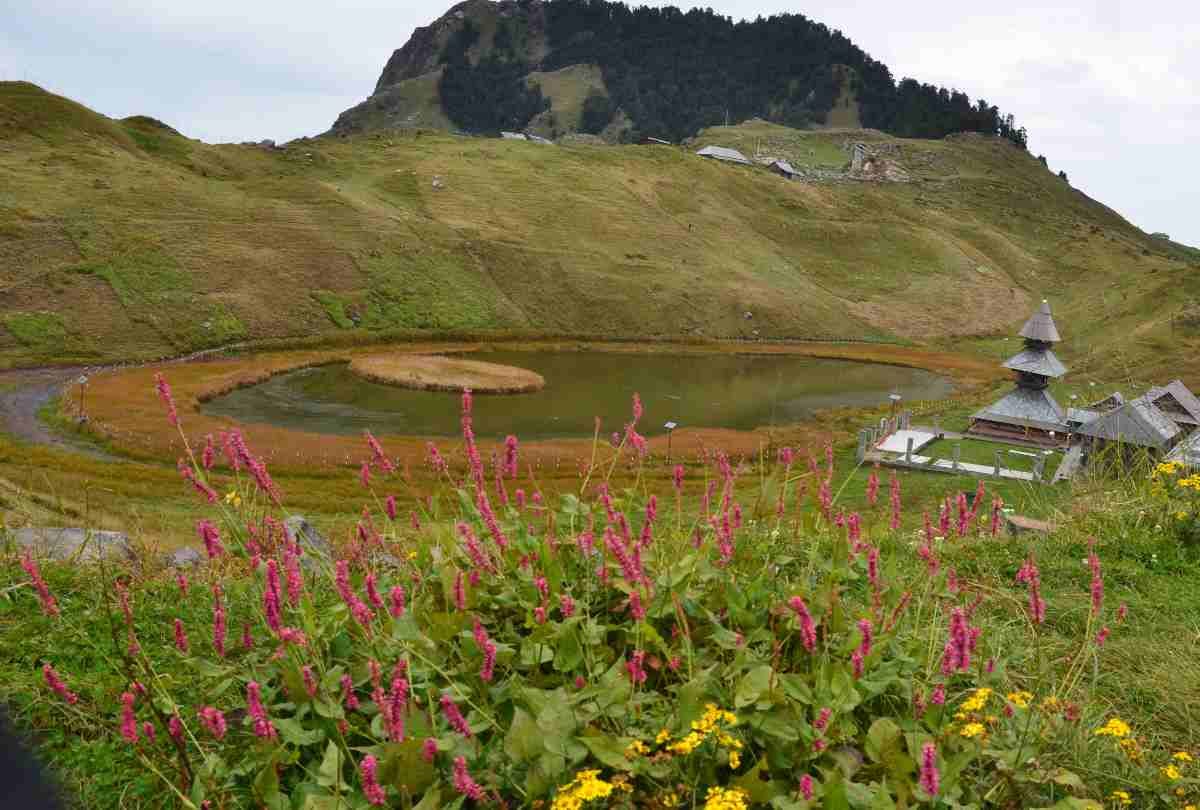 scenic view of prashar lake mandi himachal pradesh