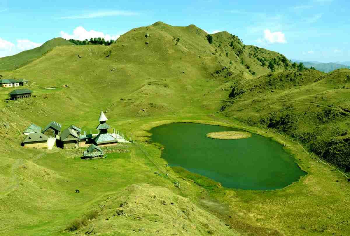 scenic view of prashar lake mandi himachal pradesh