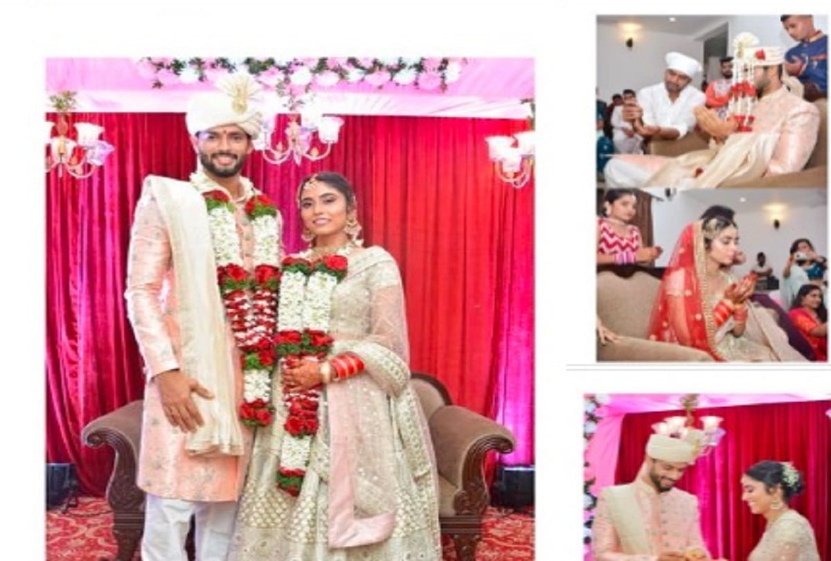 cricketer Shivam Dube got married to his longtime girlfriend Ajum Khan