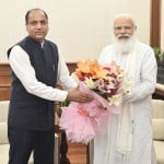 सीएम जयराम ठाकुर ने पीएम नरेंद्र मोदी से भेंट की।