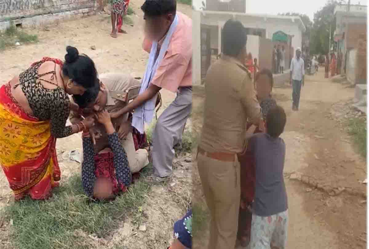 chowki incharge beat up the woman in kanpur dehat