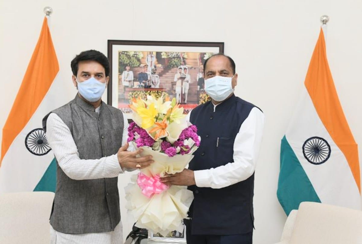 cm jairam thakur calls on Information and Broadcasting Minister anurag thakur