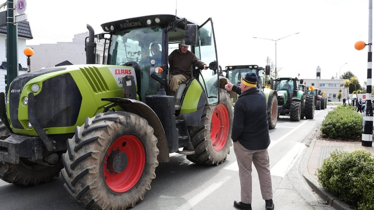 New Zealand farmers demonstrated across the country with their tractors against the rules implemented to protect the environment