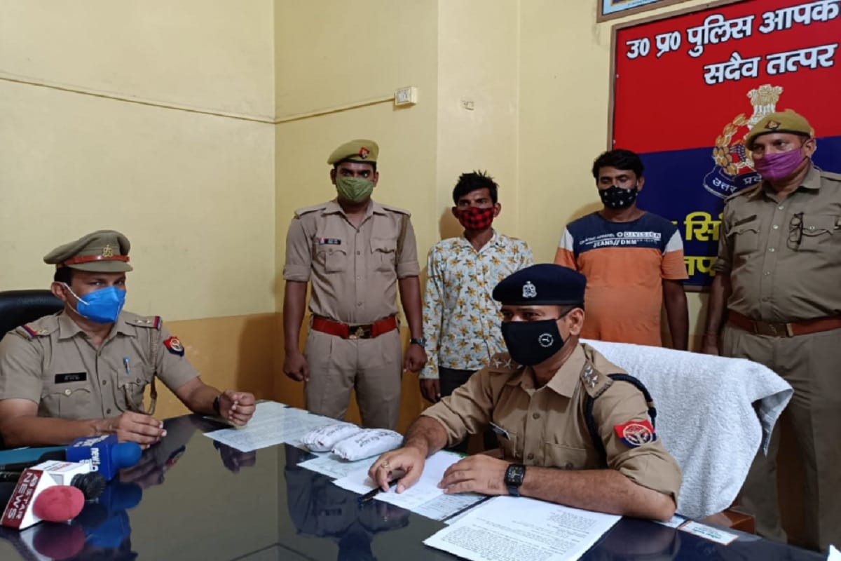 UP News: Two smugglers has arrested with 200 kg ganja of one crore rupees in Baghpat