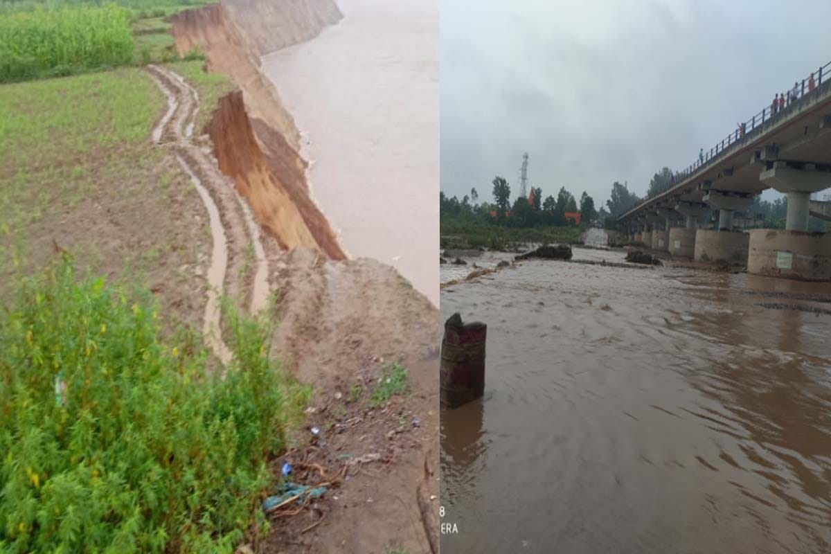 Bijnor: One lakh twenty five thousand cusecs of water released from Hathnikund barrage in Yamuna, alert issued