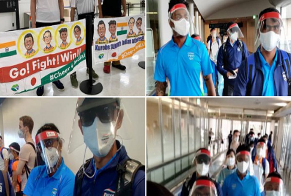 Tokyo Olympics First batch of Indian contingent arrives in tokyo