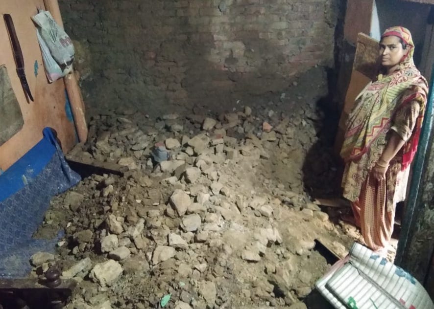 Damage to houses due to rain, kin left childless