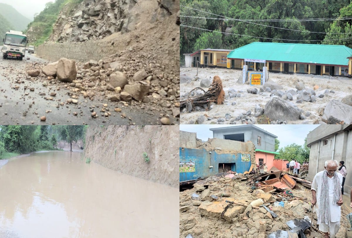 himachal weather today: large scale losses due to heavyRainfall, two died, many houses and shops collapsed, roads stalled