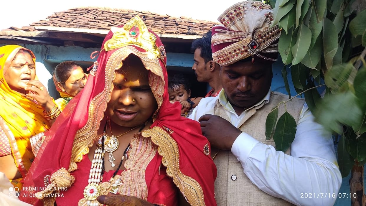 The groom reached home with a procession to marry a disabled girl