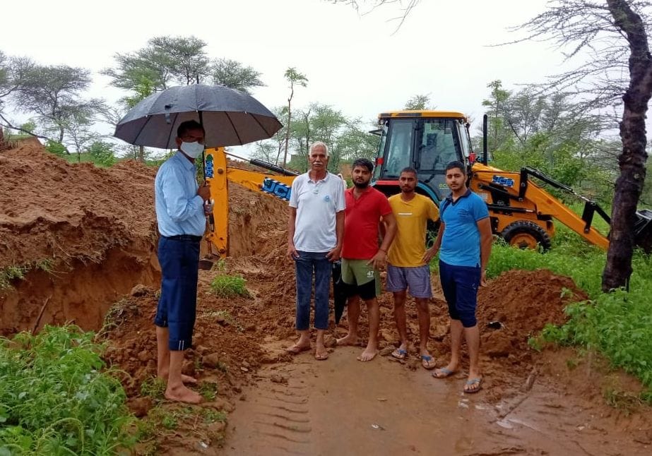 Record 185 mm of rain in Kosli, houses fell in Tumna and Bhadangi